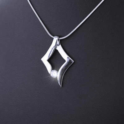 Ocelový přívěsek EXEED s kamínkem + Řetízek hádě 1 mm (2878)