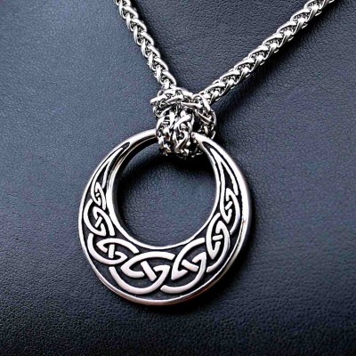 Ocelový náhrdelník - Kruh / Ornament / Celtic